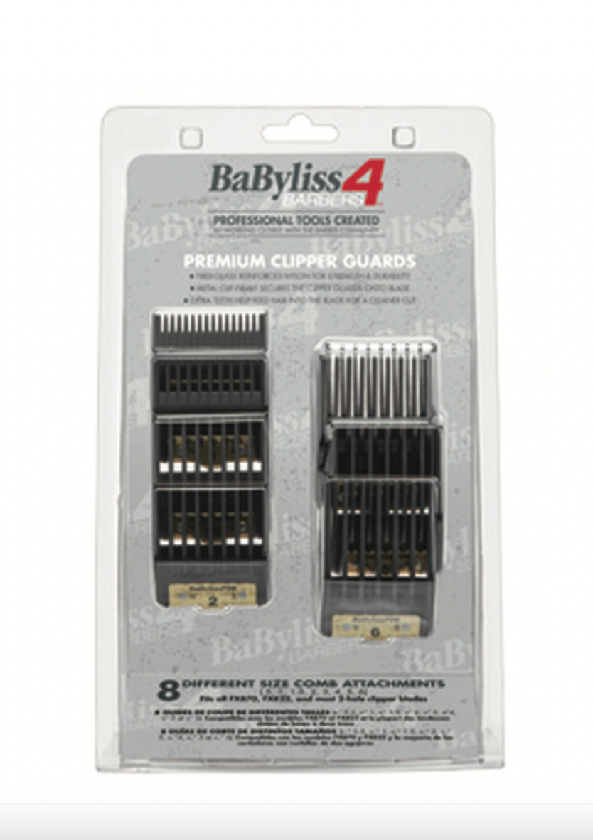 BaBylissPRO BaByliss4Barbers Premium Clipper Guards Set 8pc Guides Wit