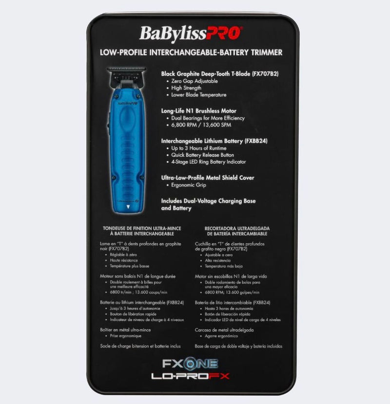 BabylissPRO FXone lo-profx limited edition blue trimmer FX729Bl