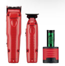 BabylissPRO FXONE Lo-pro Clipper & Trimmer Combo Set – Matte Red (FX129MRPK)
