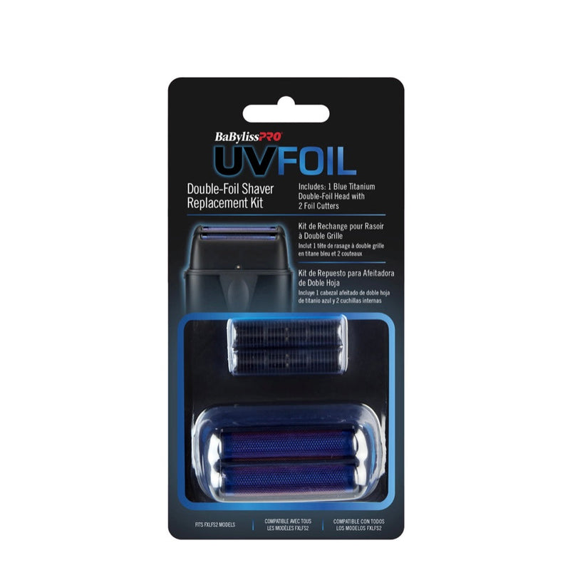 BabylissPRO replacement UV disinfecting double foil & cutter Matte Black - FXLRF2MB