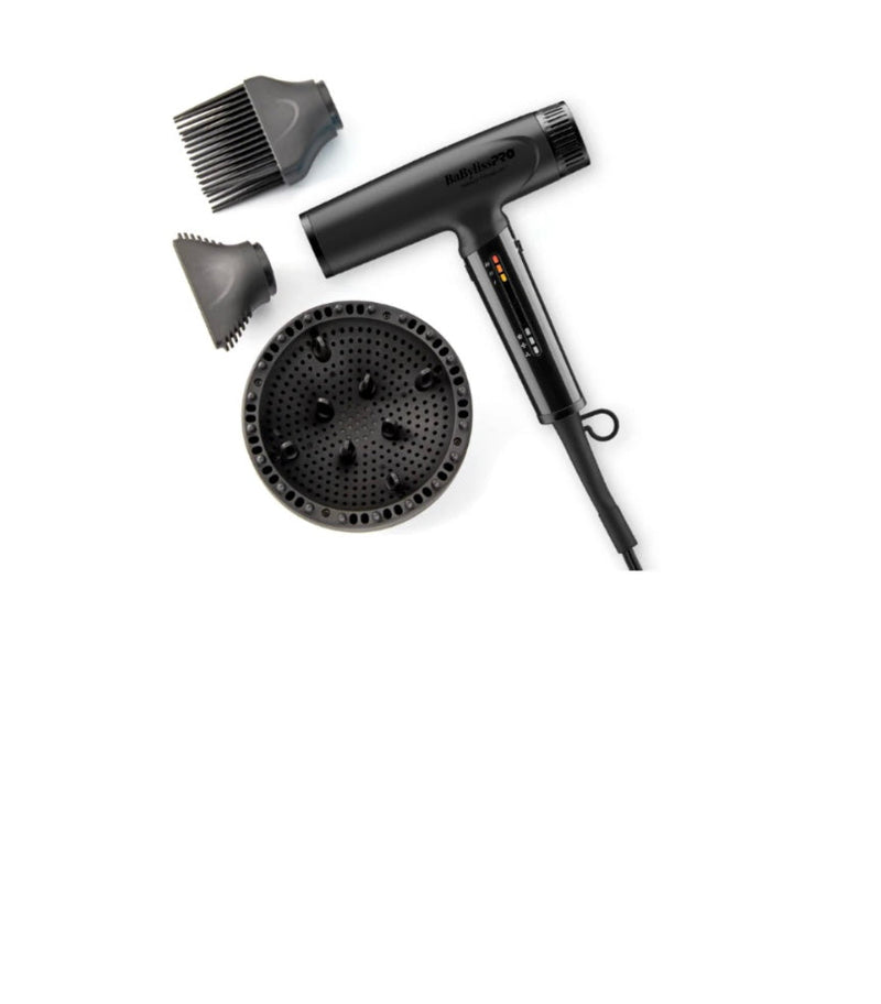 BabylissPRO Nano Titanium™ Matte Black Light Ionic High-Speed Dryer – BNTC9200MB