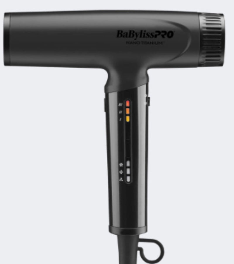 BabylissPRO Nano Titanium™ Matte Black Light Ionic High-Speed Dryer – BNTC9200MB