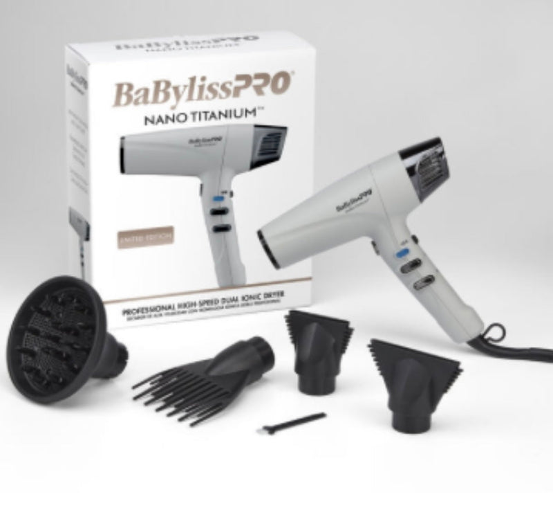 BabylissPRO Limited Edition Nano Titanium Gray Collection High Speed Dual-Ionic Dryer BNT9100GY