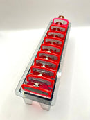 red Clear Clipper premium guards set with metal clip – fits wahl and babyliss (1-8, 0.5, 1.5) tray included