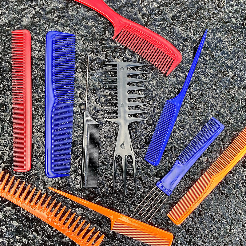 Looks 10pcs hair styling comb set
