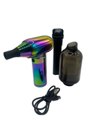 electric cordless mini barber jet strong  turbo fan air duster chameleon- with integrated vacuum cleaner accessory