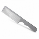 the tactile grip wide flat top barber comb white