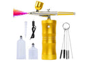 Cordless Airbrush System Compressor with additional Capacity Cups – gold