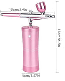 Cordless Airbrush System Compressor with additional Capacity Cups – pink