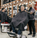 Barber Strong barber Cape Black with white Pinstripe