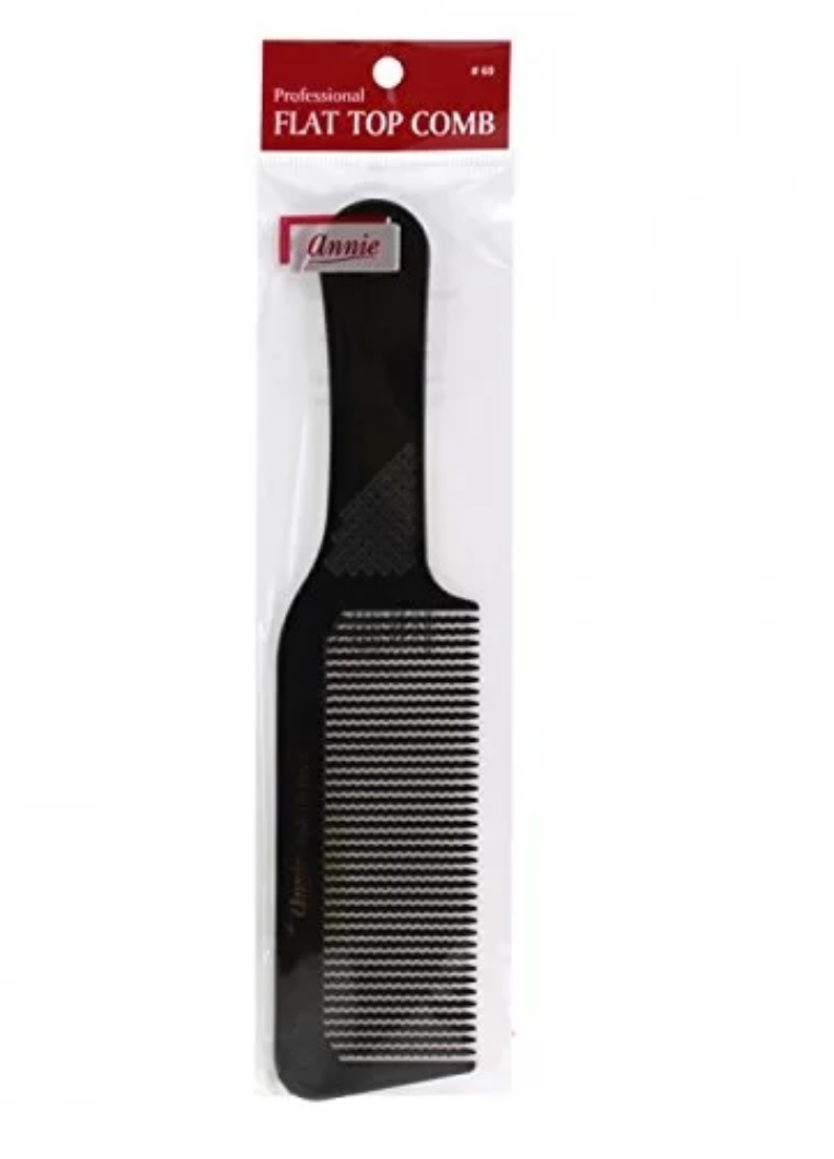 Annie flat top comb with ridged waved teeth 9.5”