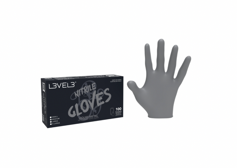 L3VEL3™ PROFESSIONAL LIQUID METAL NITRILE GLOVES - 100 PACK