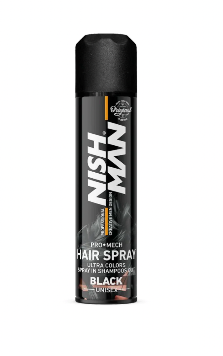 Nishman Pro Mech Hair Color Spray - Black 5 oz