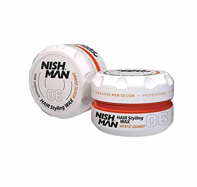 Nishman 06 Mystic Gummy Flexible Hold High Shine Styling Wax - Peach Fruit (150ml/5oz)