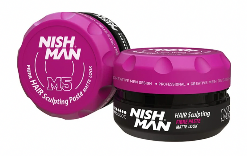Nishman M5 Ultra Strong Hold No Shine Hair Sculpting Matte Fiber Paste (100ml/3.4oz)