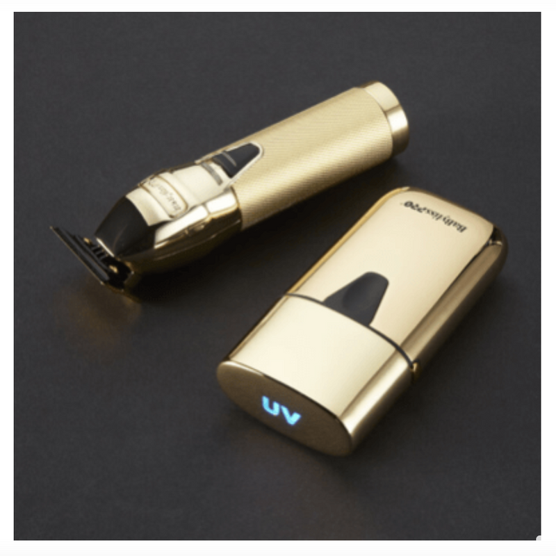 BABYLISSPRO LIMITEDFX COLLECTION -LIMITED EDITION- GOLDFX TRIMMER AND UVFOIL SINGLE-FOIL SHAVER COMBO