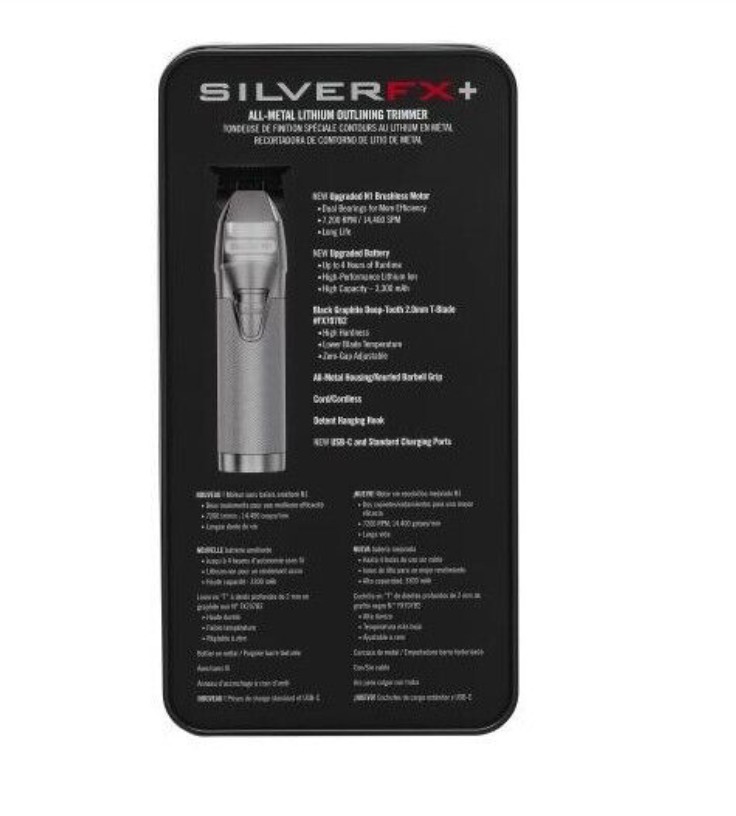 BaBylissPRO New Upgraded SilverFX+ N1 Skeleton Cordless Trimmer FX787NS