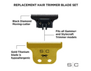 StyleCraft S|C CLASSIC Gold X-Pro Fixed Trimmer Blade with DLC Deep Tooth Cutter