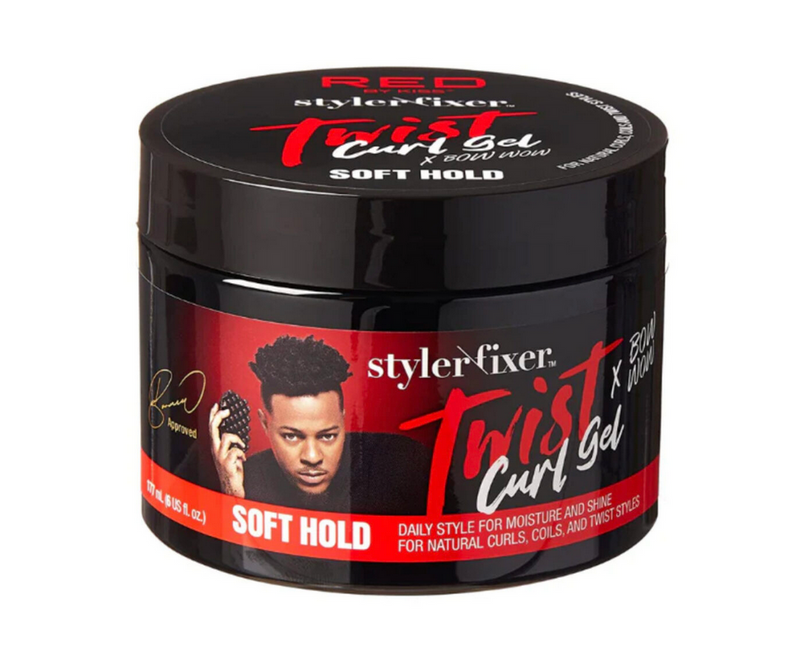 Red by Kiss Styler\Fixer Twist Curl Gel  X BowWow  “Soft Hold” 6oz