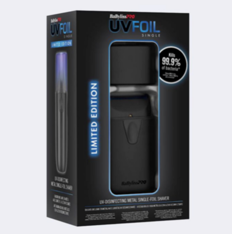 BABYLISSPRO UVFOIL LIMITED EDITION MATTE BLACK UV SINGLE-FOIL SHAVER