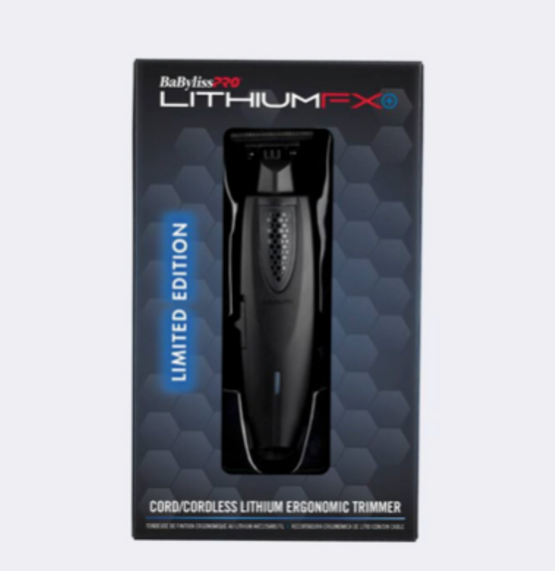 BABYLISSPRO LITHIUMFX+ LIMITED EDITION MATTE BLACK CORD/CORDLESS LITHIUM ERGONOMIC TRIMMER