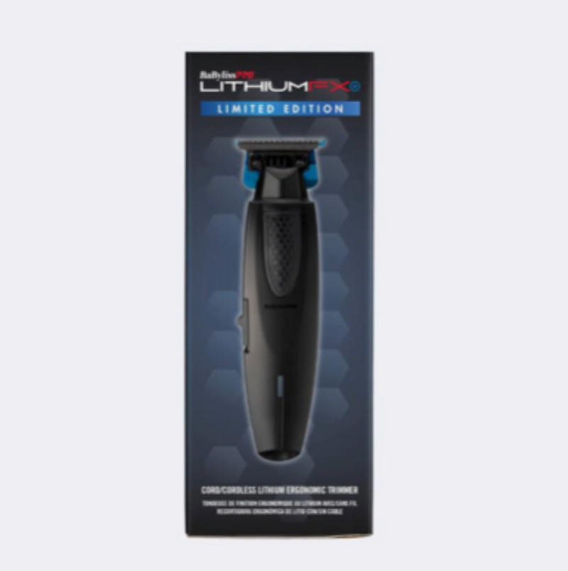 BABYLISSPRO LITHIUMFX+ LIMITED EDITION MATTE BLACK CORD/CORDLESS LITHIUM ERGONOMIC TRIMMER