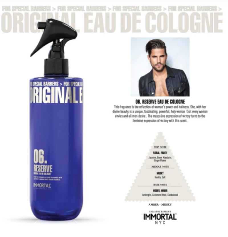 Immortal NYC Reserve Eau De After Shave Cologne 06 Dark blue 16.9oz / 500ml
