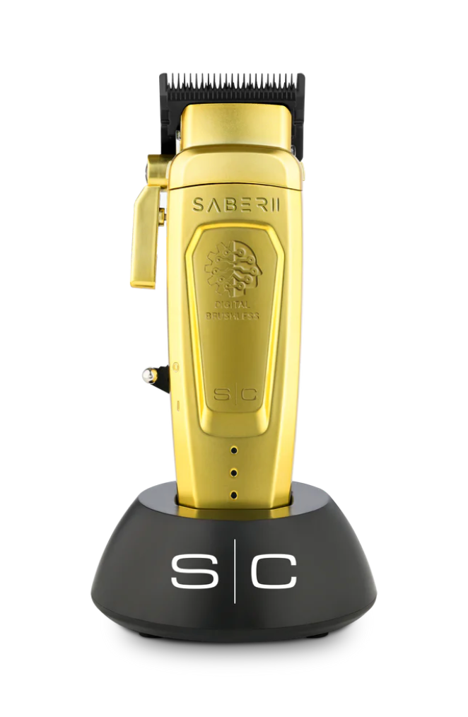 StyleCraft Saber 2.0 Cordless Modular Clipper w/ High-Torque Digital Brushless Motor - Gold