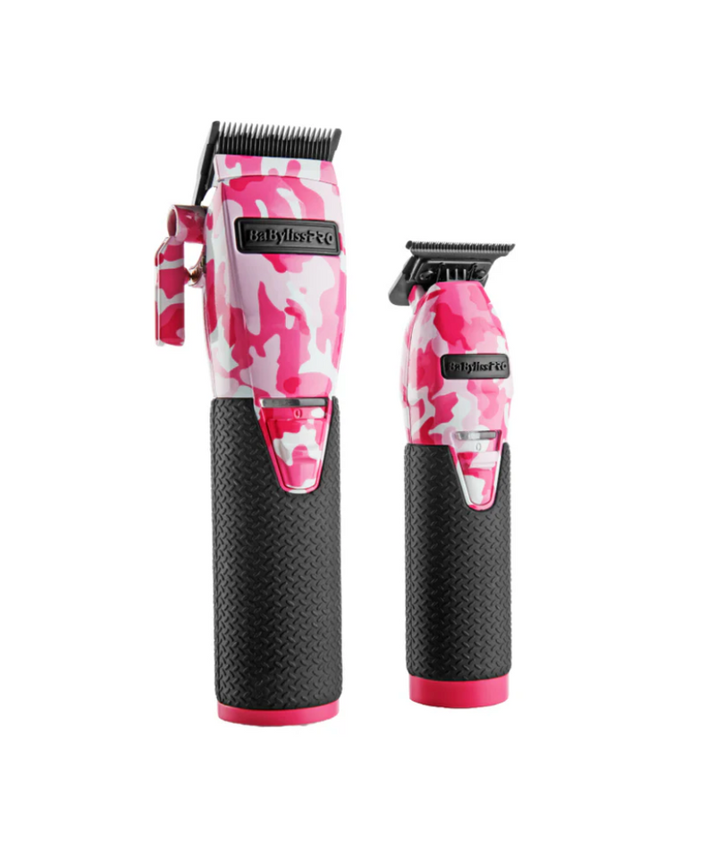 BaBylissPRO Limited Edition Pink Camo Metal Lithium Clipper & Trimmer (FXHOLPKCAMPK)