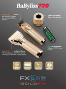 BabylissPRO FXone goldfx all-metal shaver & trimmer pre-pack
