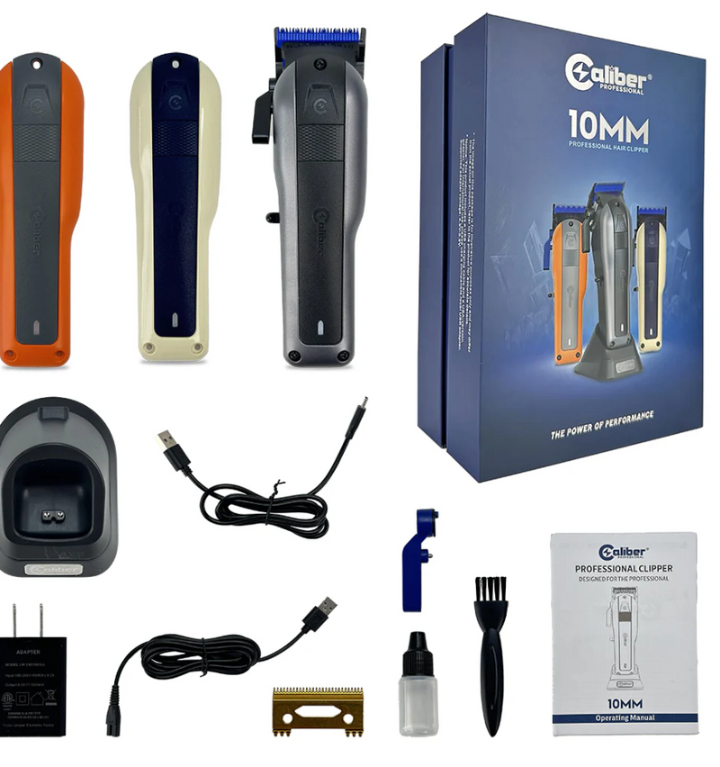 Caliber 10mm Cordless Clipper Zero-Gap Precision, and Zirconia Blades for Professional-Grade Cutting un-cl-10m-3c1