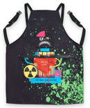 Gamma+ X Stylecraft water-repellent barber/salon apron with adjustable straps in radioactive black SC338B