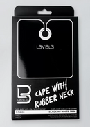 L3VEL3™ professional rubber neck cutting cape – Black / White trim