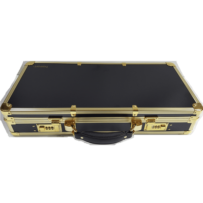 Hairart barber case gold & black