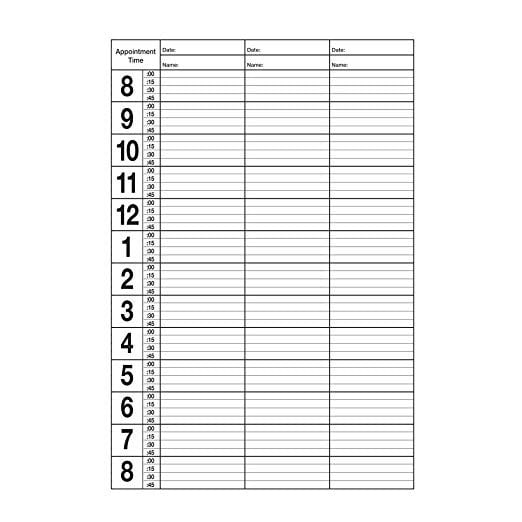 Scalp Master Barber Appointment Book