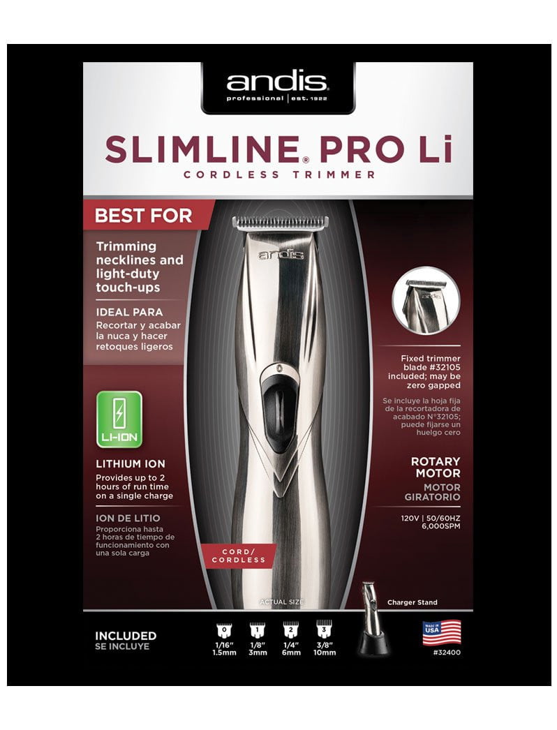 Andis Slimline Pro Li cordless Trimmer Silver