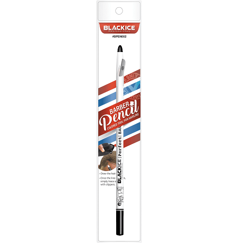 Black Ice Barber Pencil White