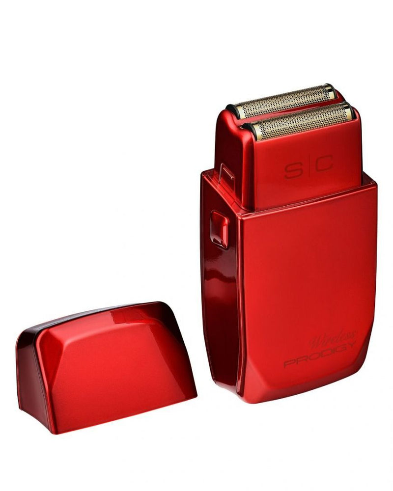 Gamma + Italia stylecraft wireless prodigy foil shaver shiny metallic red
