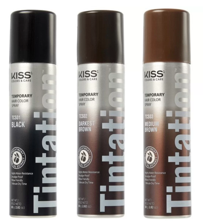 KISS TINTNATION TEMPORARY HAIR COLOR SPRAY 2.82 OZ – 3 color instock