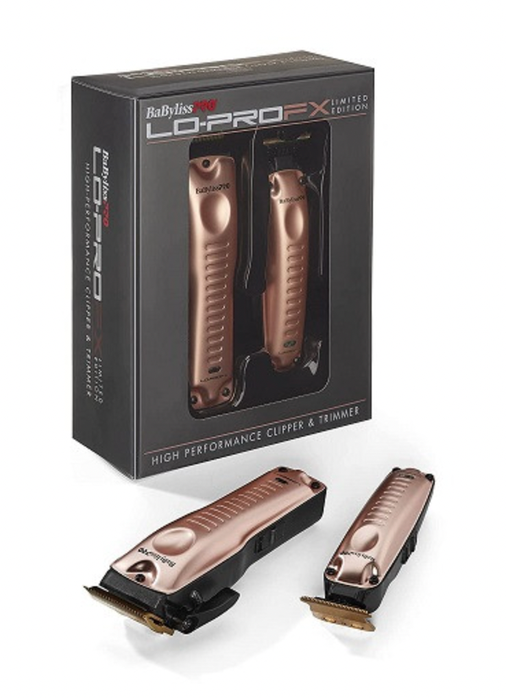 BaByliss PRO Lo-Pro Limited Edition High Performance Clipper & Trimmer Collection Set - Rose Gold (FXHOLPKLP-RG)