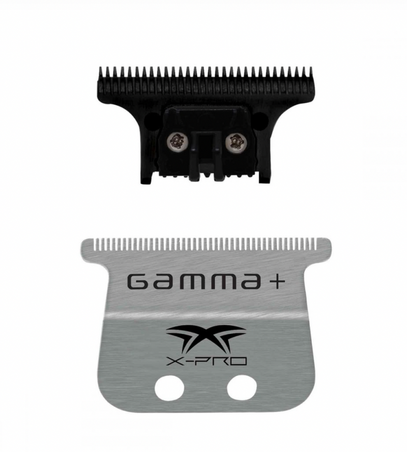 GAMMA X-PRO WIDE STAINLESS STEEL WITH BLACK DIAMOND CARBON DLC THE ONE CUTTING TRIMMER BLADE SET