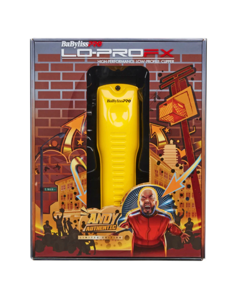 BABYLISSPRO SPECIAL INFLUENCER EDITION LO-PROFX CORDLESS CLIPPER FX825YI – Andy Authentic – Yellow