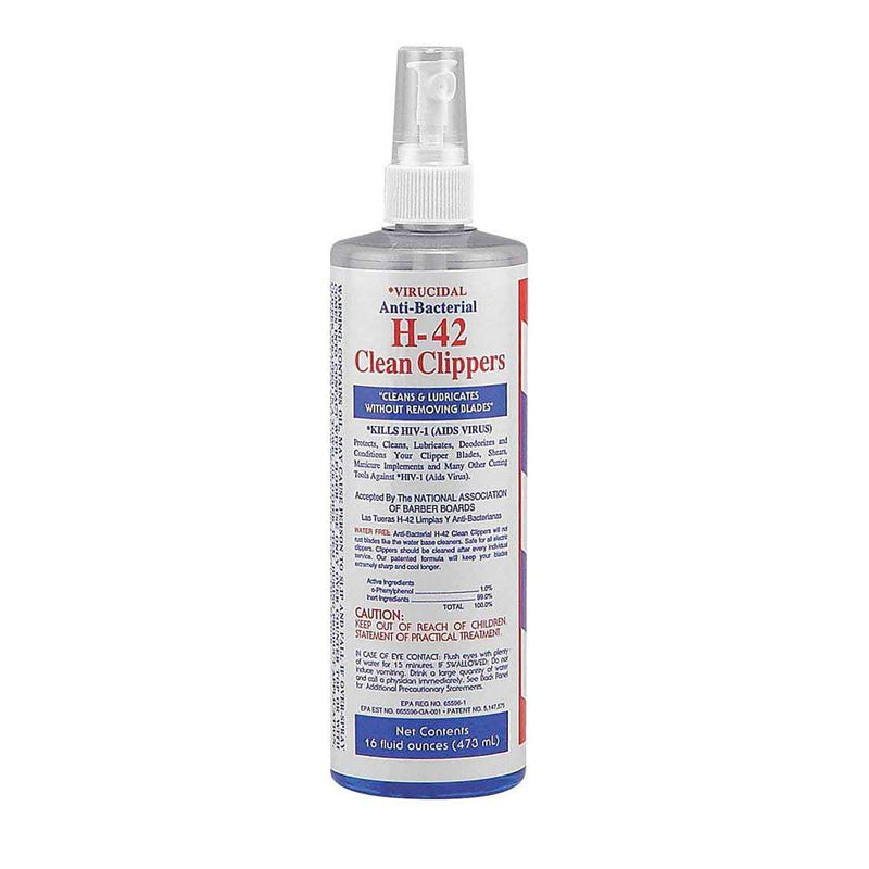 H-42 Clean Clippers Virucidal Anti-Bacterial Cleaner Spray 16oz