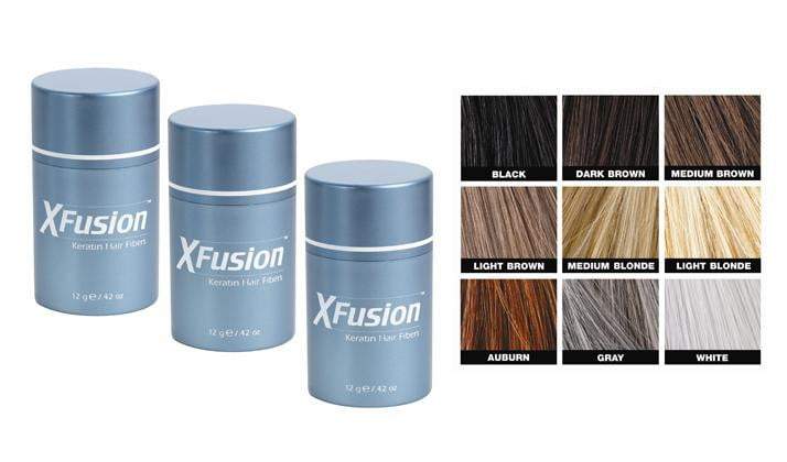 Xfusion hair fiber combo [hair fibers-pump-holding spray]